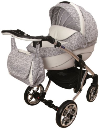 Nataly Blanco Flores Gris Polipiel 716S