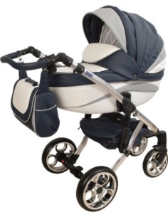 Nataly Azul Blanco Gris Polipiel D103